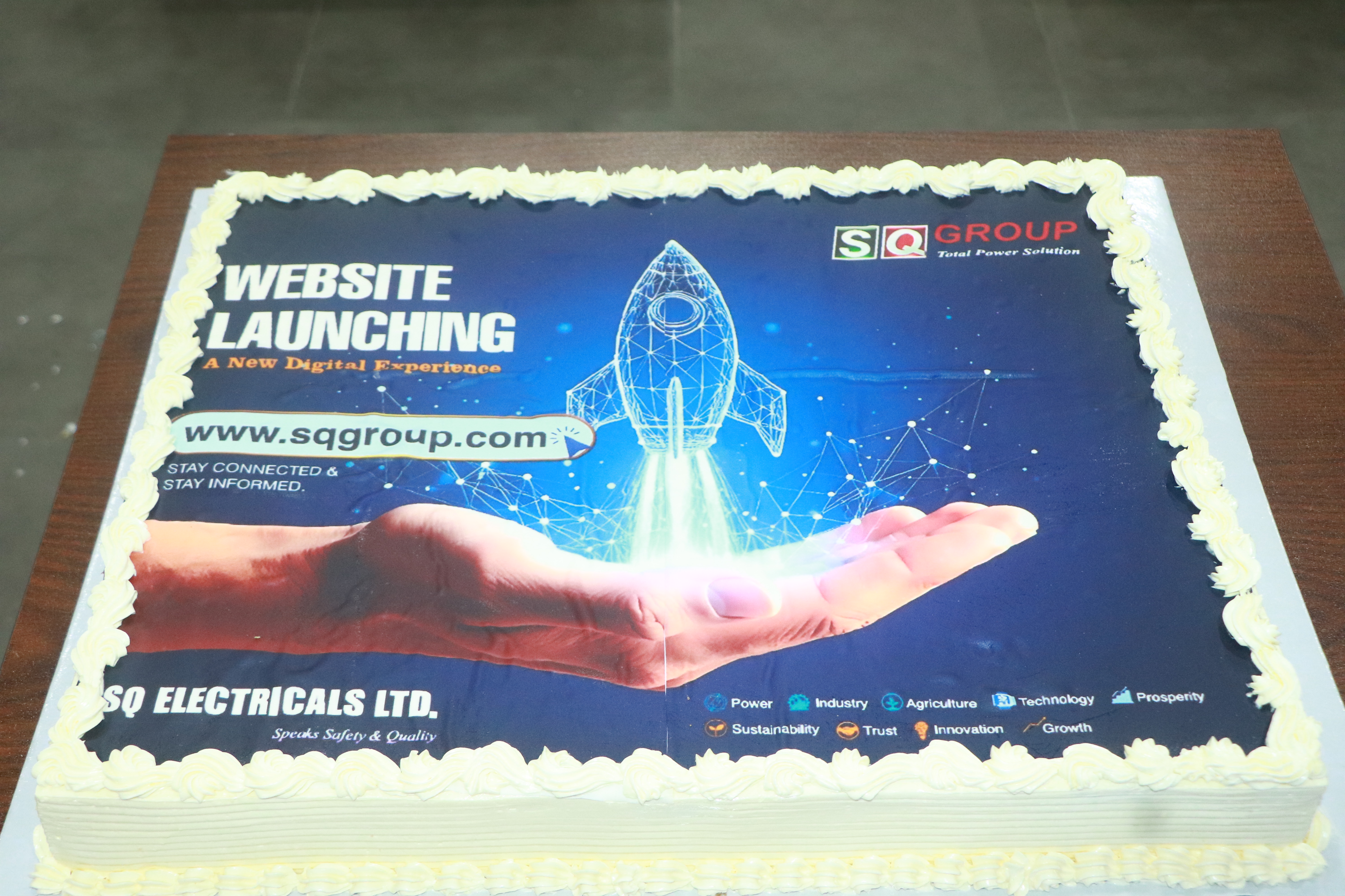 SQ Group Website Launching Cake