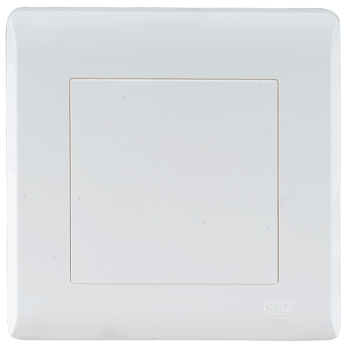 Square Blank Plate Switch/Socket Cover Single 1 Gang White with Screws GBLANK1G 